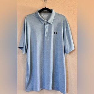 Under Armour Playoff Heather Polo Light Blue HeatGear SZ XXL